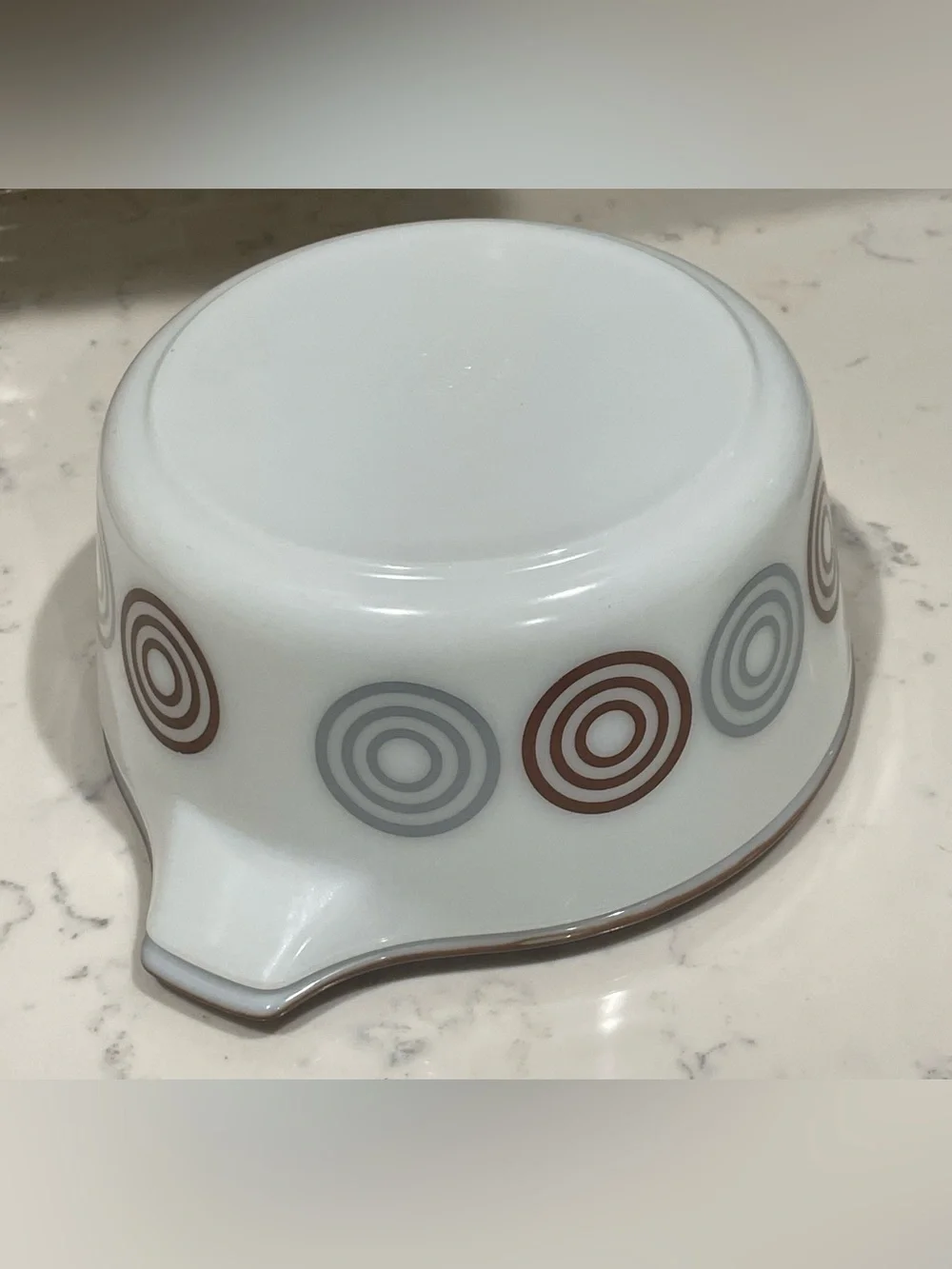 Vintage Salton Cosmopo Pyrex Casserole Dish with Lid Brown Swirl Pattern